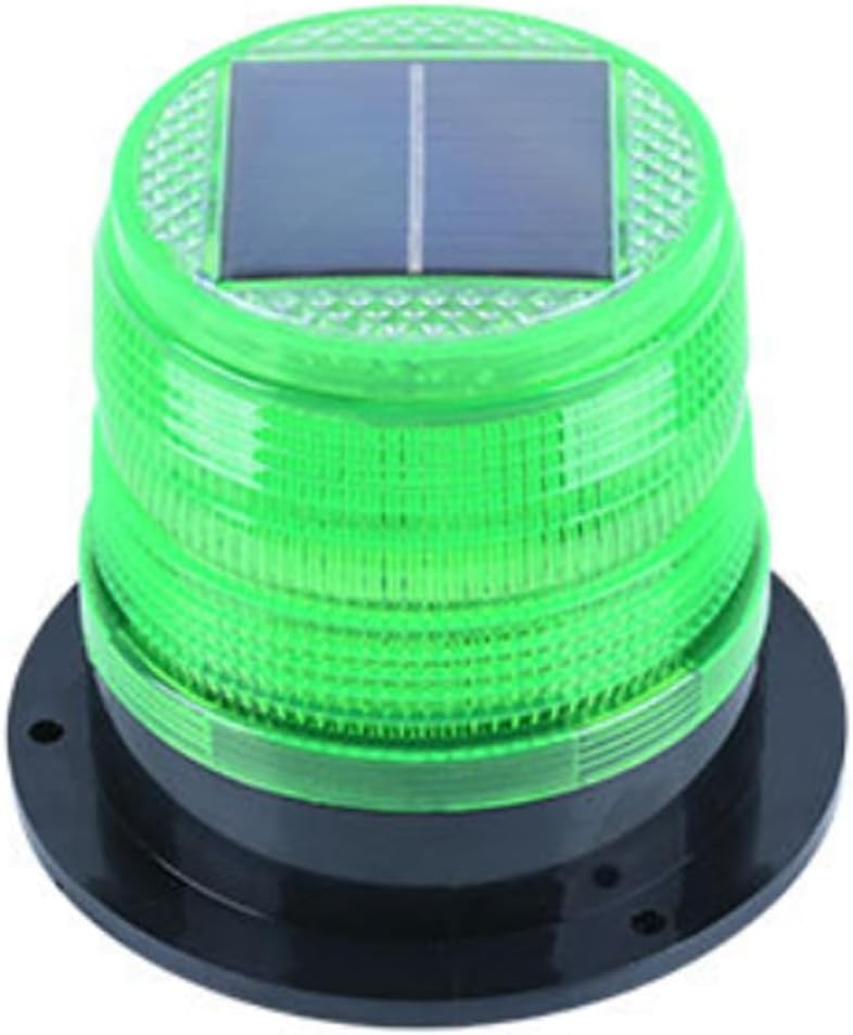 Aolyty Solar Strobe Warning Light with Strong Magnetic Base LED Warning Lamp Super Bright Solar Safety Flashing Light Waterproof for Construction, Traffic, Factory, Crane Tower, Dock (Red&Blue)