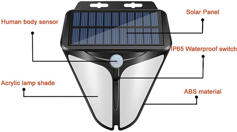 Aolyty Solar Strobe Warning Lights 90DB Alarm Outdoor,4 Working Modes Solar Power Motion Sensor Alarm Light,IP65 Waterproof Security Siren Light for Pasture,Home,Farm,Barn,Villa,Yard