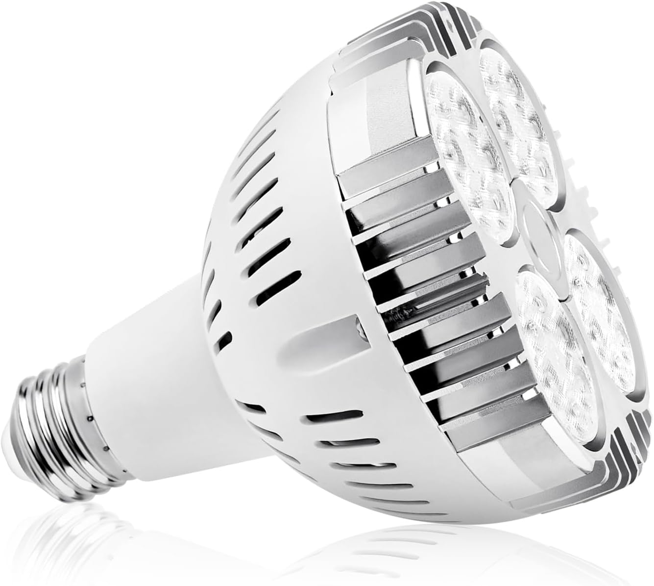 Aolyty 35w (75W Equivalent) PAR30 LED Bulb White 6000K 2800lm E26 Base25 Degree Beam Angle Track Spotlight with Fan AC 120v