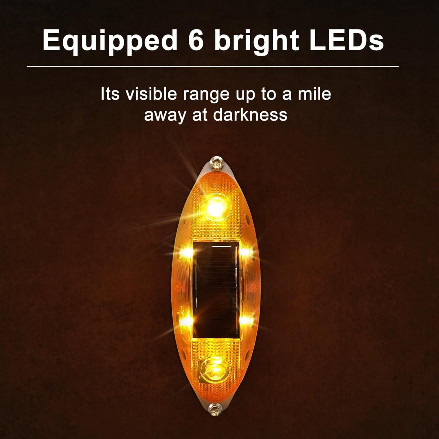 Aolyty Solar Strobe Warning Light Outdoor, Bright Solar Safety Flashing Light 4 Pack Road Signs IP54 Waterproof for Construction Site, Traffic, Dock, Marine, Stop Sign (Red)