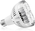 Aolyty 35w (75W Equivalent) PAR30 LED Bulb White 6000K 2800lm E26 Base25 Degree Beam Angle Track Spotlight with Fan AC 120v