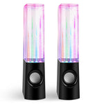 Aolyty Colorful LED Water Speaker with Dancing Fountain Light Show Sound for PC, MP3 Player, Laptops, Smartphone Black